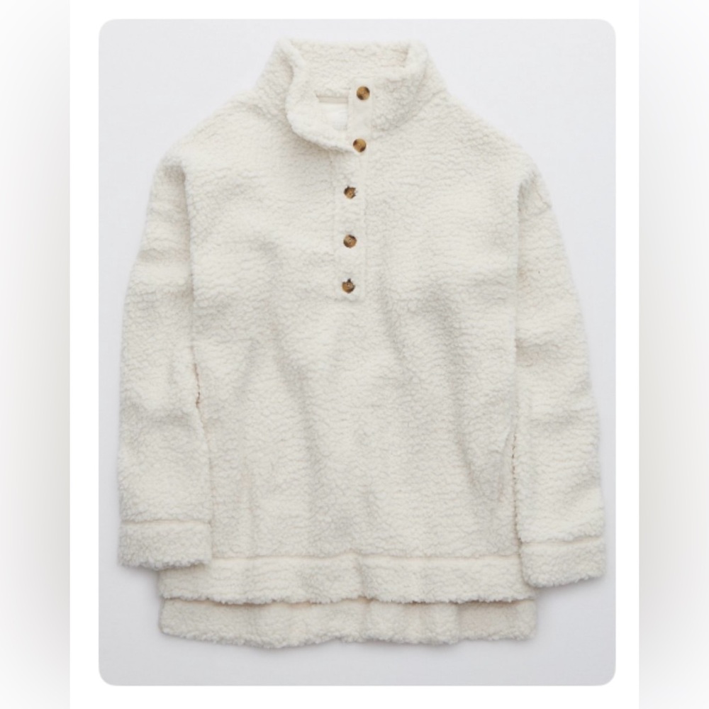 Aerie Cream Sherpa Pullover